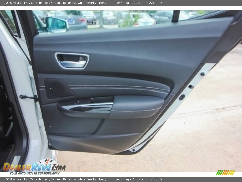 2018 Acura TLX V6 Technology Sedan Bellanova White Pearl / Ebony Photo #19