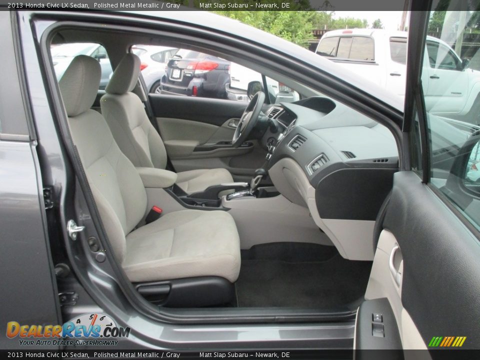 2013 Honda Civic LX Sedan Polished Metal Metallic / Gray Photo #18