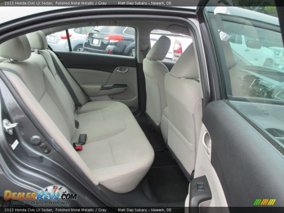 2013 Honda Civic LX Sedan Polished Metal Metallic / Gray Photo #19
