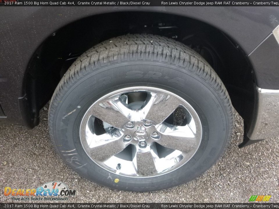 2017 Ram 1500 Big Horn Quad Cab 4x4 Granite Crystal Metallic / Black/Diesel Gray Photo #9