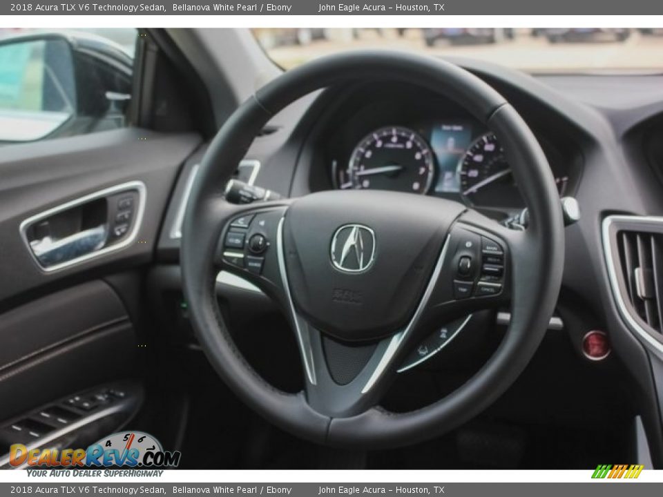 2018 Acura TLX V6 Technology Sedan Bellanova White Pearl / Ebony Photo #25