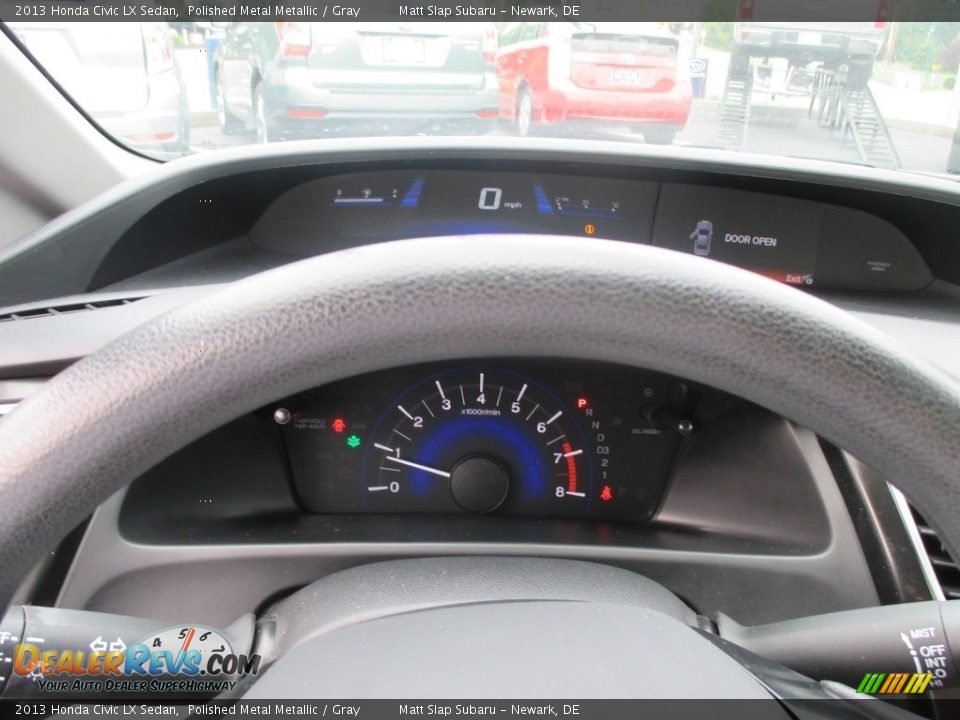 2013 Honda Civic LX Sedan Polished Metal Metallic / Gray Photo #26