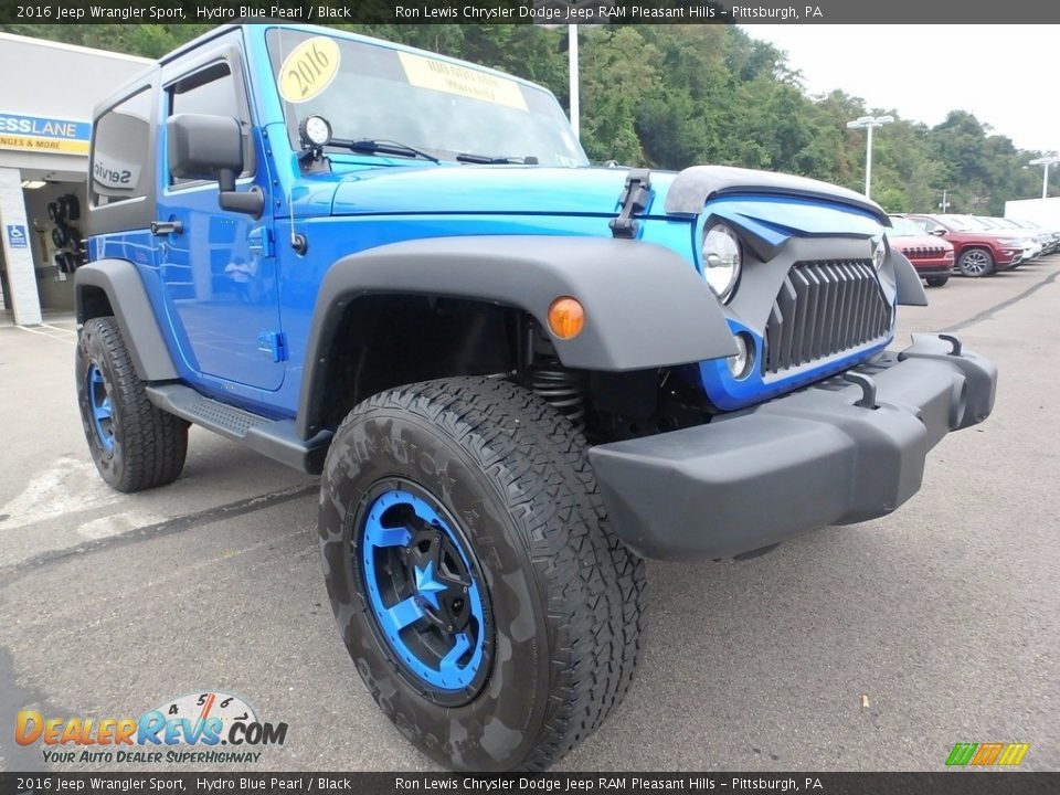 2016 Jeep Wrangler Sport Hydro Blue Pearl / Black Photo #10