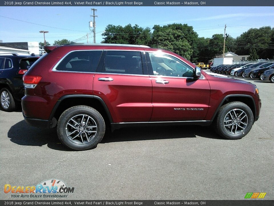 2018 Jeep Grand Cherokee Limited 4x4 Velvet Red Pearl / Black/Light Frost Beige Photo #4