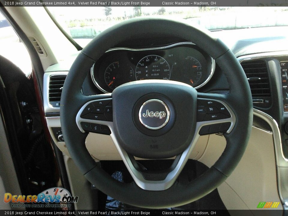 2018 Jeep Grand Cherokee Limited 4x4 Velvet Red Pearl / Black/Light Frost Beige Photo #11