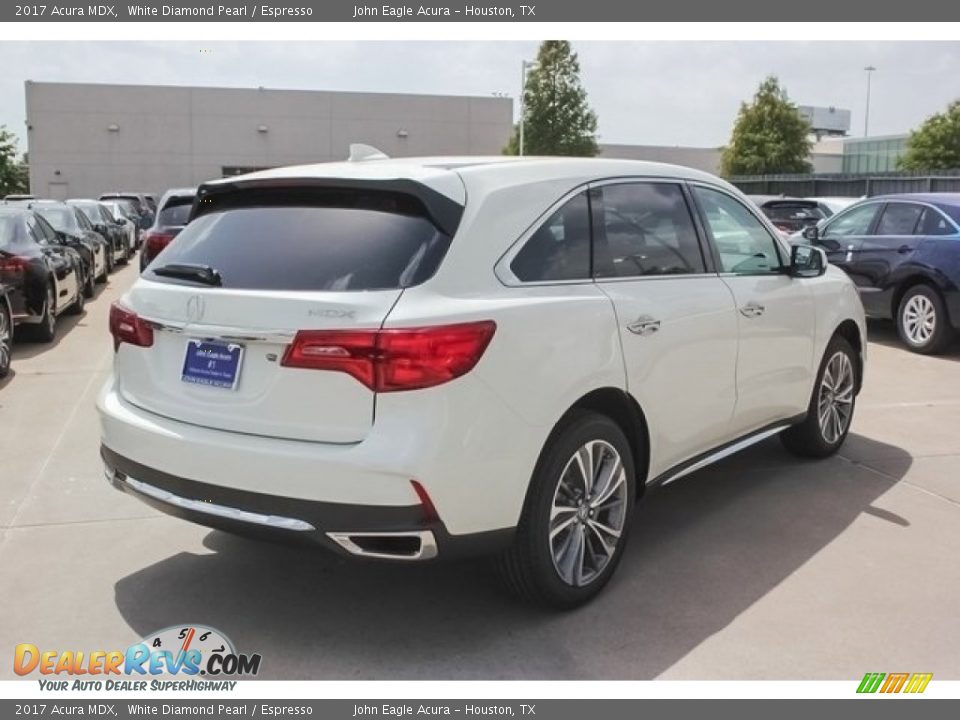 2017 Acura MDX White Diamond Pearl / Espresso Photo #7