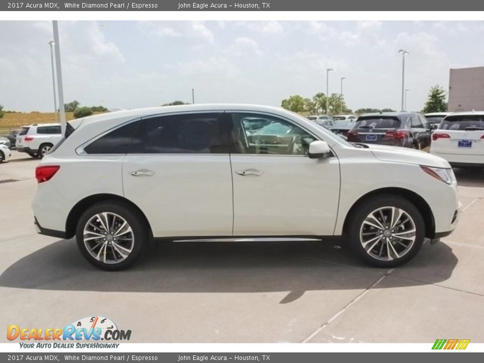 2017 Acura MDX White Diamond Pearl / Espresso Photo #8