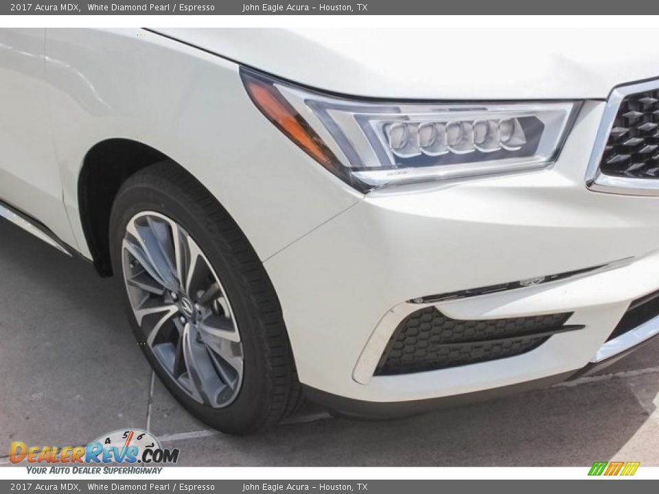 2017 Acura MDX White Diamond Pearl / Espresso Photo #10