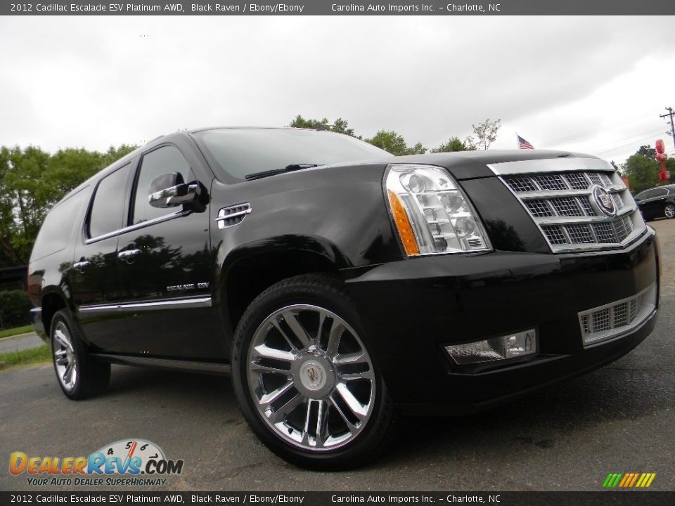 2012 Cadillac Escalade ESV Platinum AWD Black Raven / Ebony/Ebony Photo #2