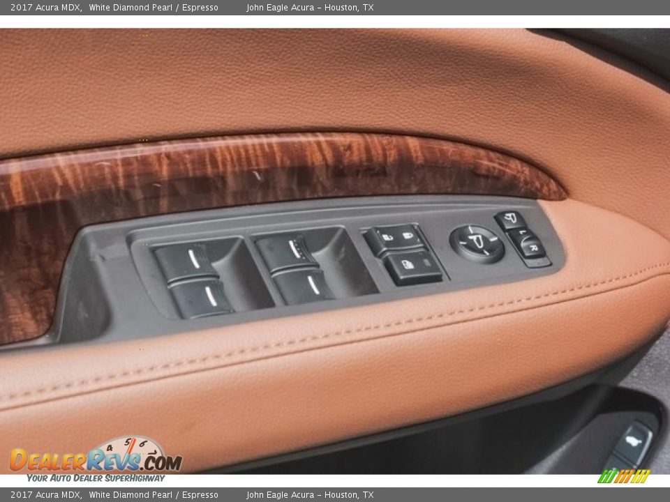 2017 Acura MDX White Diamond Pearl / Espresso Photo #17