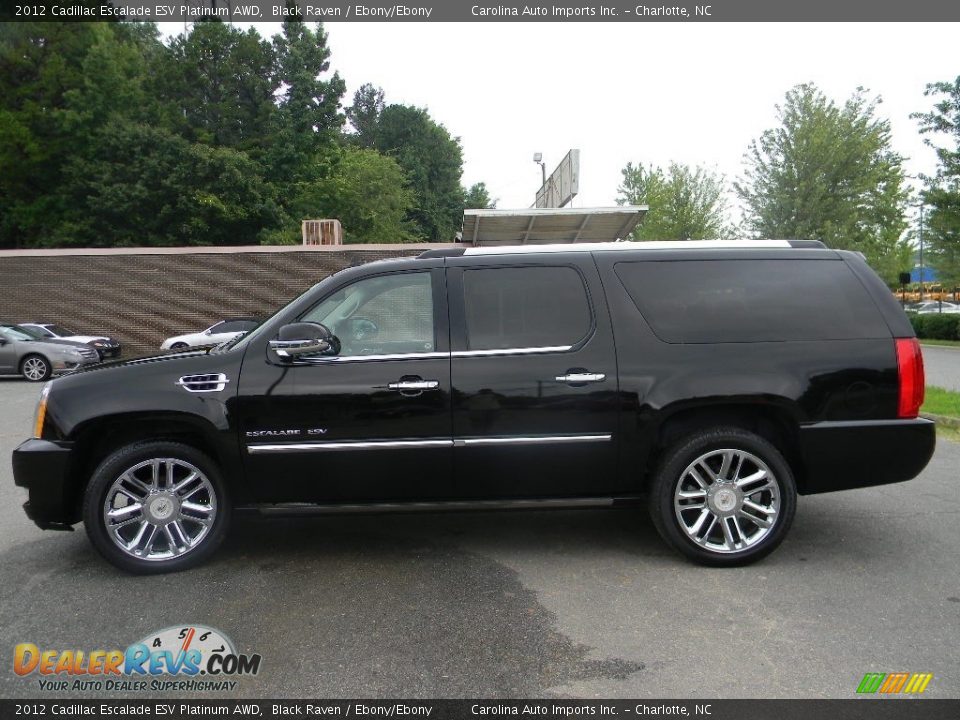 2012 Cadillac Escalade ESV Platinum AWD Black Raven / Ebony/Ebony Photo #7