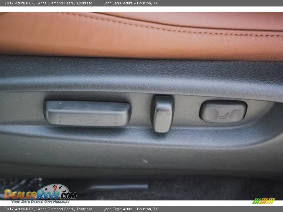 2017 Acura MDX White Diamond Pearl / Espresso Photo #19