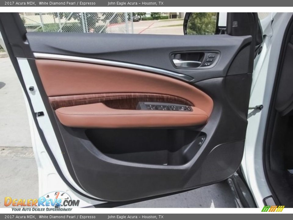 2017 Acura MDX White Diamond Pearl / Espresso Photo #21