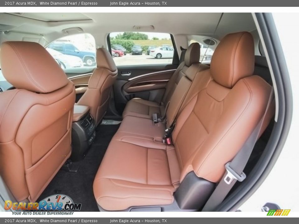 2017 Acura MDX White Diamond Pearl / Espresso Photo #24