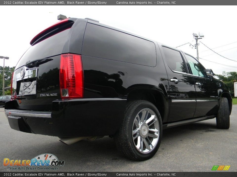 2012 Cadillac Escalade ESV Platinum AWD Black Raven / Ebony/Ebony Photo #10