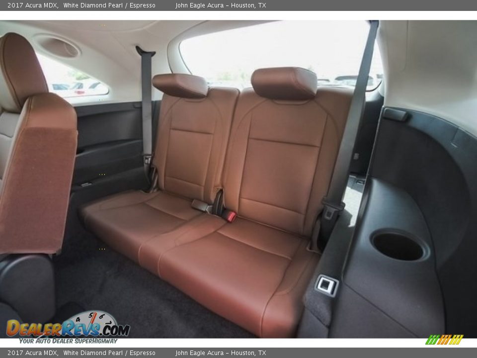 2017 Acura MDX White Diamond Pearl / Espresso Photo #25