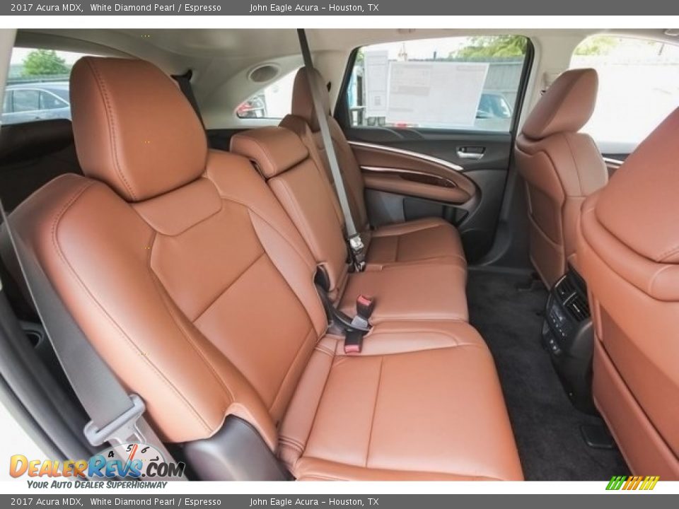 2017 Acura MDX White Diamond Pearl / Espresso Photo #29