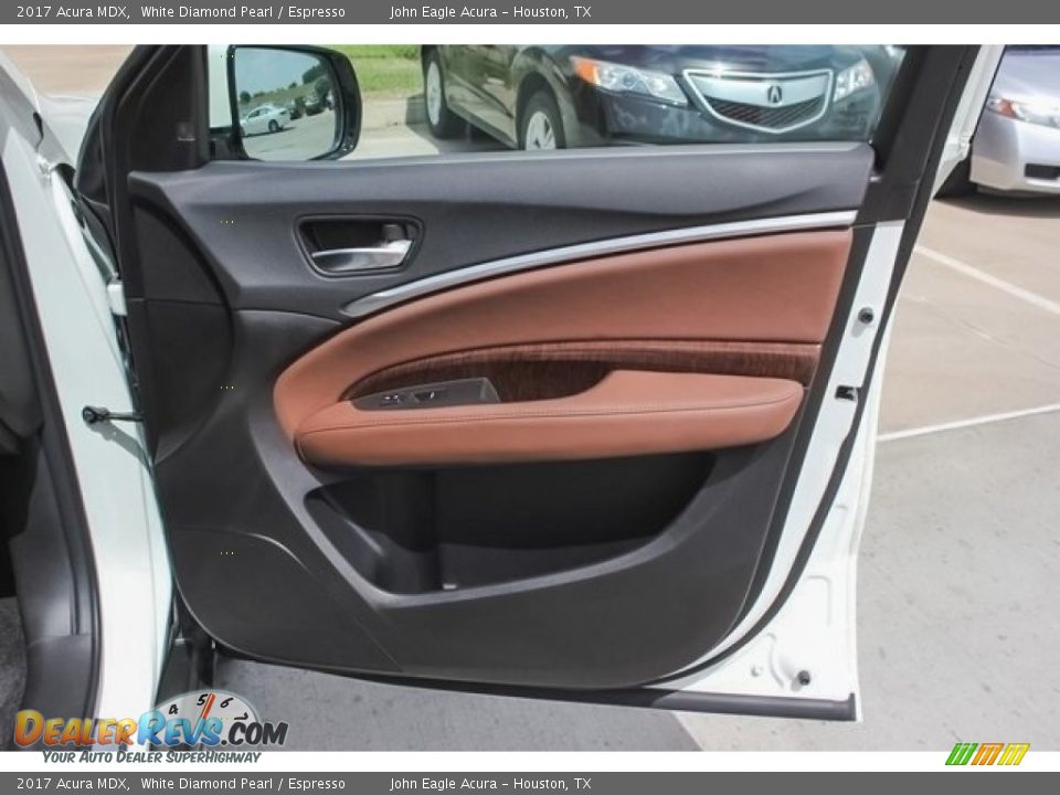2017 Acura MDX White Diamond Pearl / Espresso Photo #30