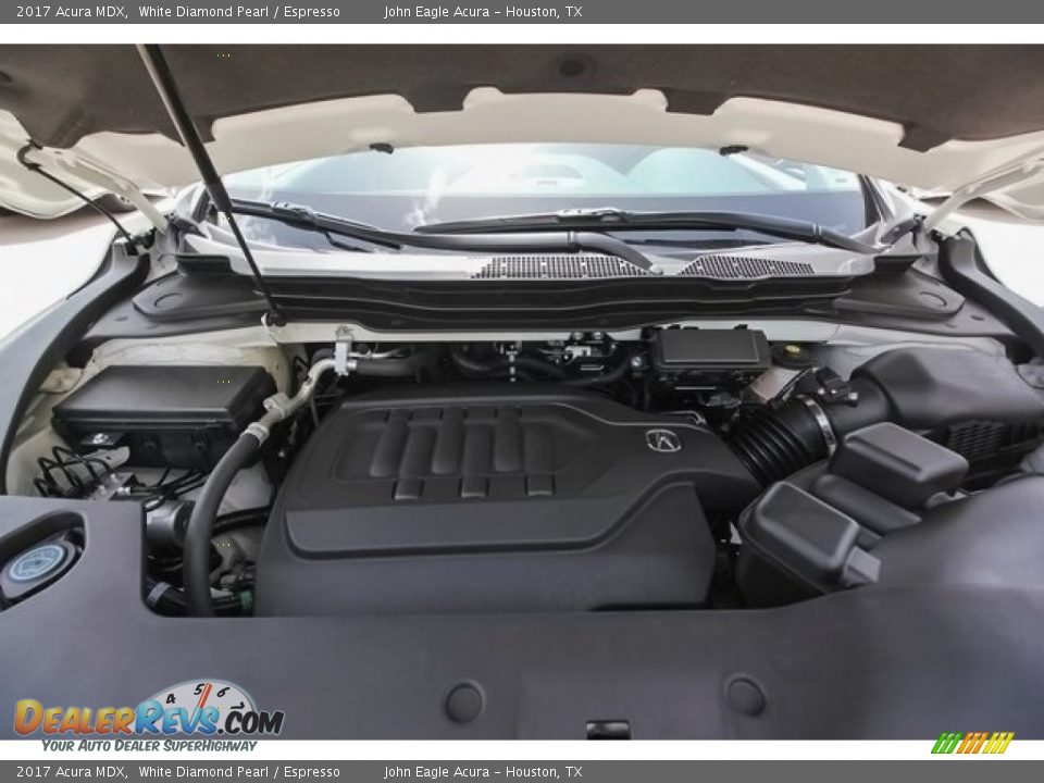 2017 Acura MDX White Diamond Pearl / Espresso Photo #32