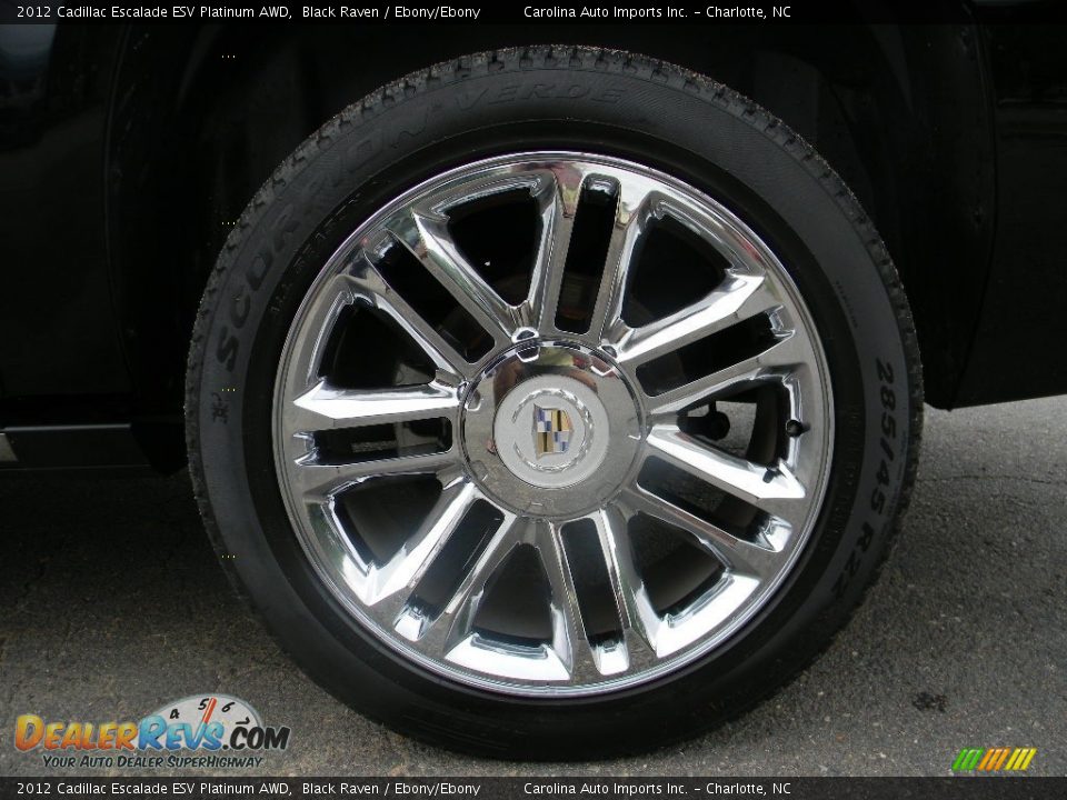 2012 Cadillac Escalade ESV Platinum AWD Black Raven / Ebony/Ebony Photo #26