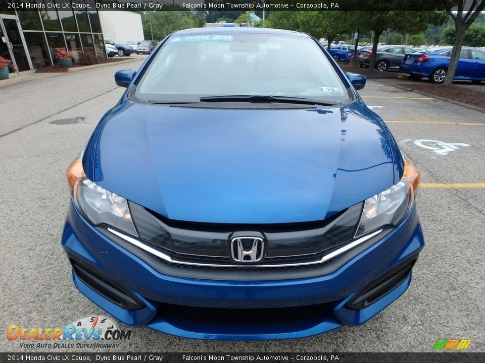 2014 Honda Civic LX Coupe Dyno Blue Pearl / Gray Photo #8