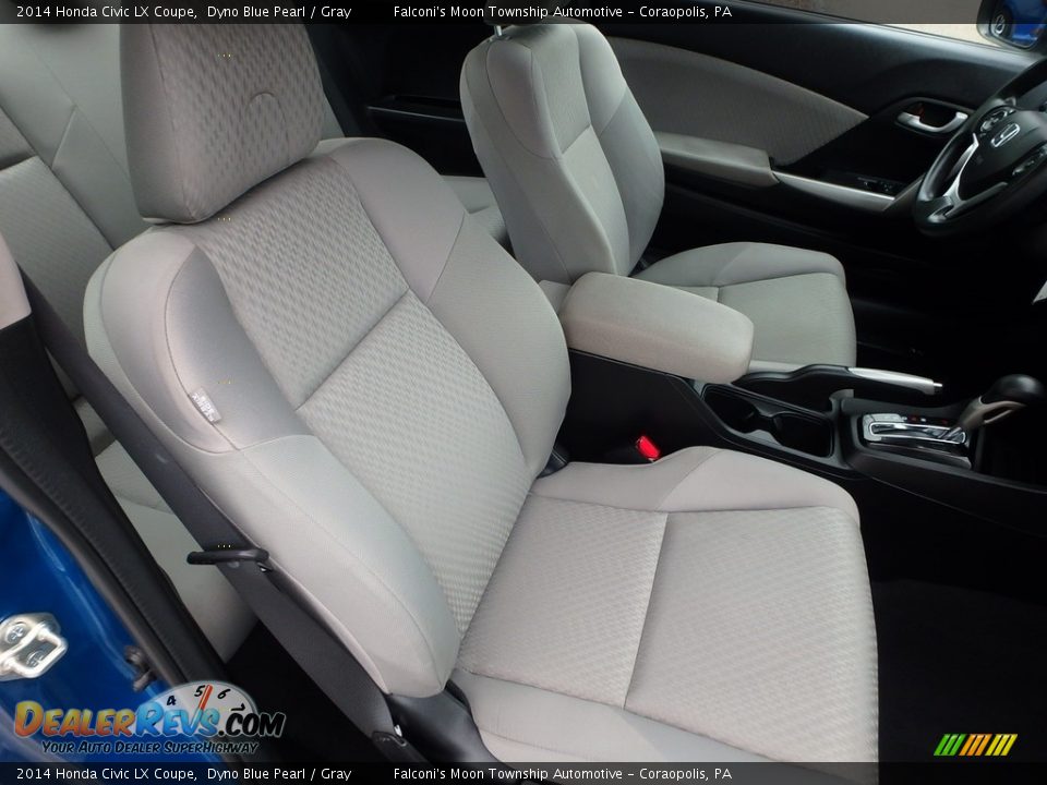 2014 Honda Civic LX Coupe Dyno Blue Pearl / Gray Photo #10
