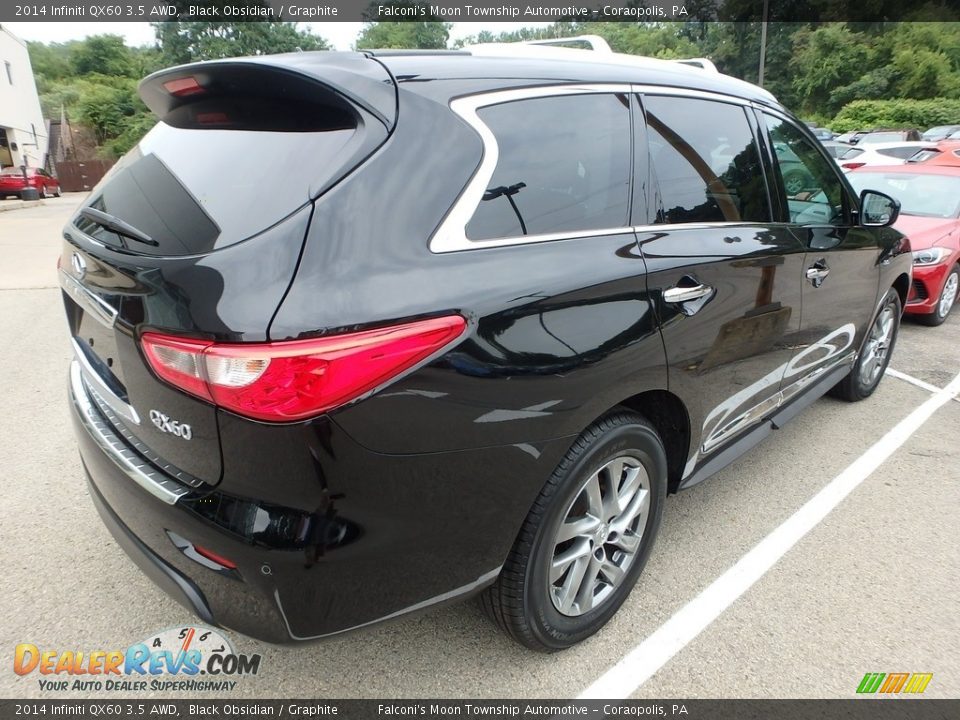 2014 Infiniti QX60 3.5 AWD Black Obsidian / Graphite Photo #4