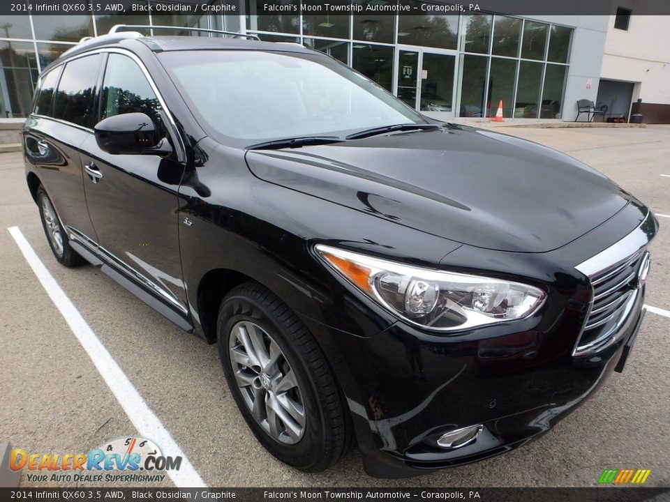 2014 Infiniti QX60 3.5 AWD Black Obsidian / Graphite Photo #5