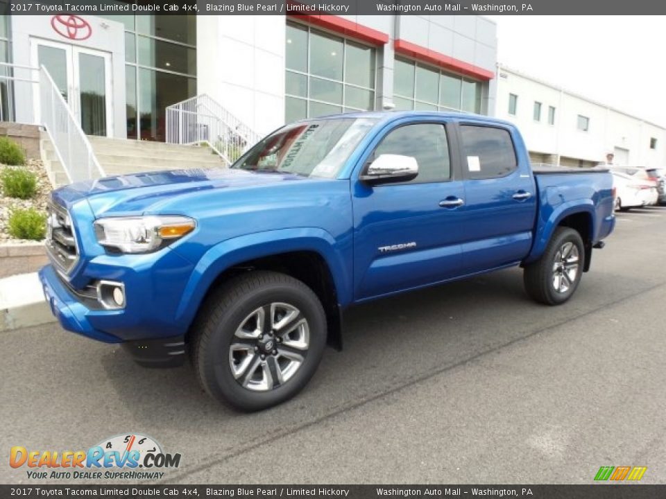 2017 Toyota Tacoma Limited Double Cab 4x4 Blazing Blue Pearl / Limited Hickory Photo #5