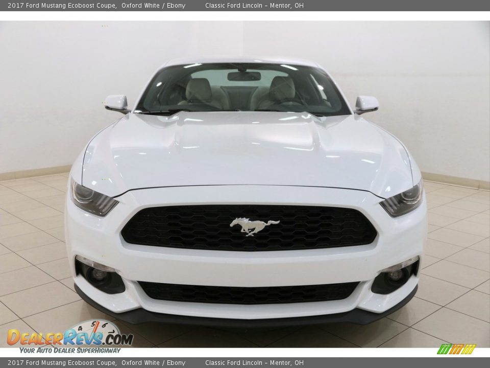 2017 Ford Mustang Ecoboost Coupe Oxford White / Ebony Photo #2