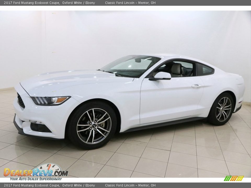 2017 Ford Mustang Ecoboost Coupe Oxford White / Ebony Photo #3