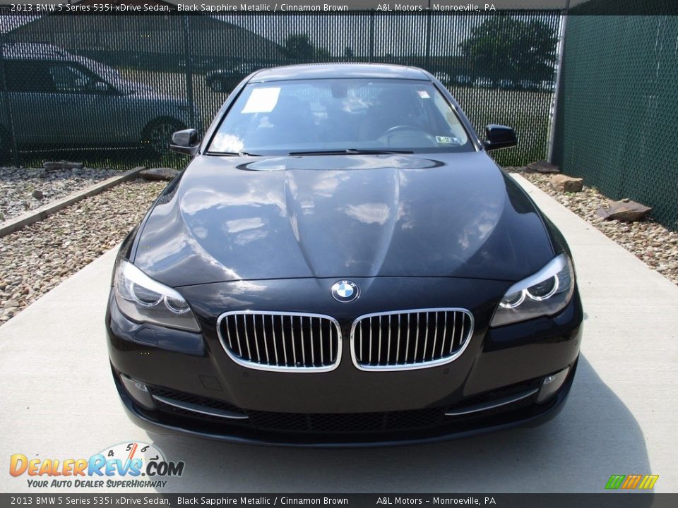 2013 BMW 5 Series 535i xDrive Sedan Black Sapphire Metallic / Cinnamon Brown Photo #7