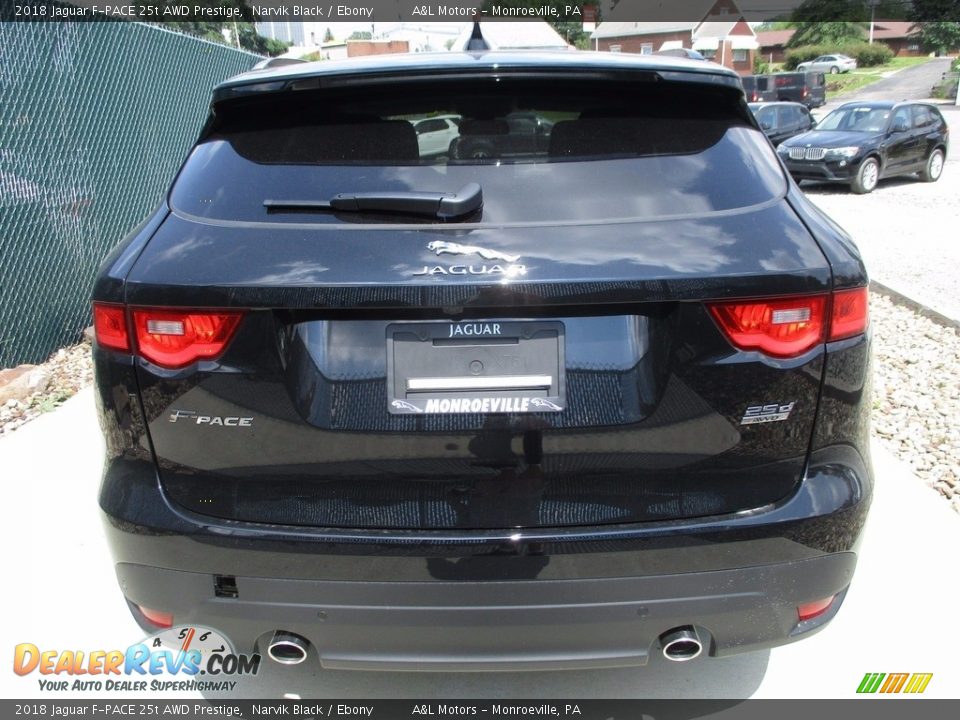 2018 Jaguar F-PACE 25t AWD Prestige Narvik Black / Ebony Photo #5