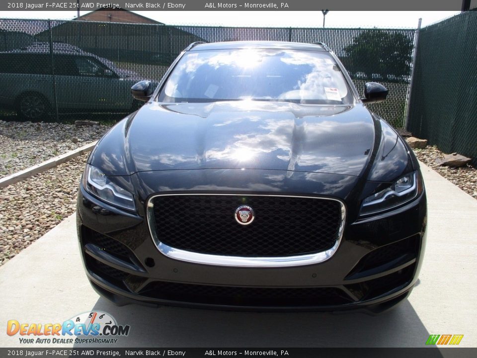 2018 Jaguar F-PACE 25t AWD Prestige Narvik Black / Ebony Photo #7