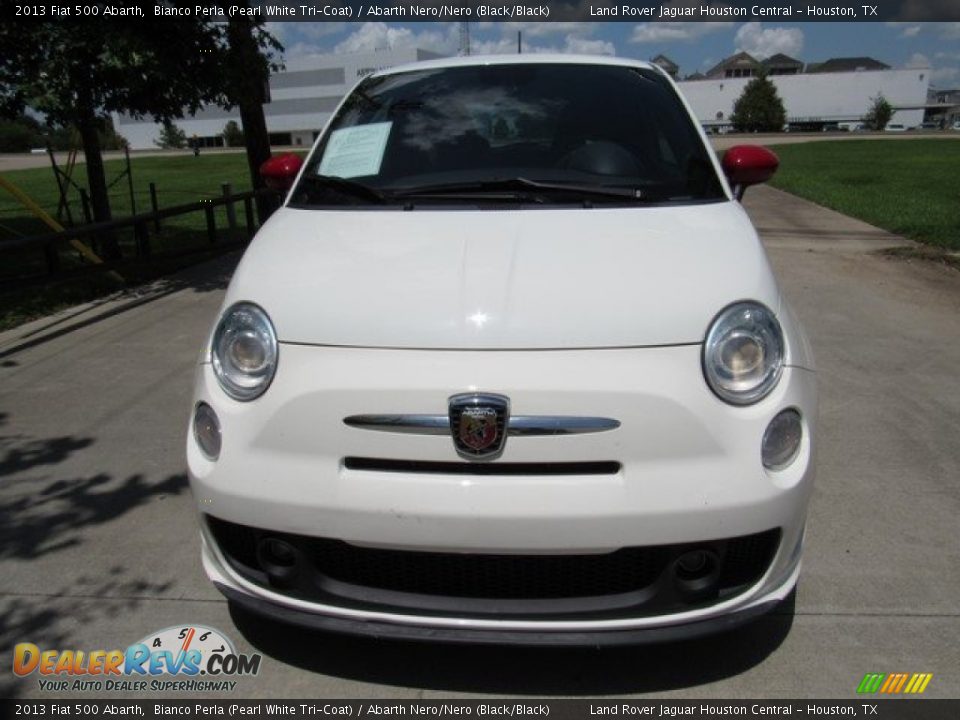 2013 Fiat 500 Abarth Bianco Perla (Pearl White Tri-Coat) / Abarth Nero/Nero (Black/Black) Photo #9