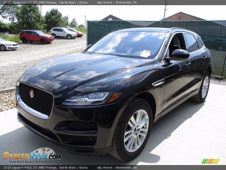 2018 Jaguar F-PACE 25t AWD Prestige Narvik Black / Ebony Photo #8