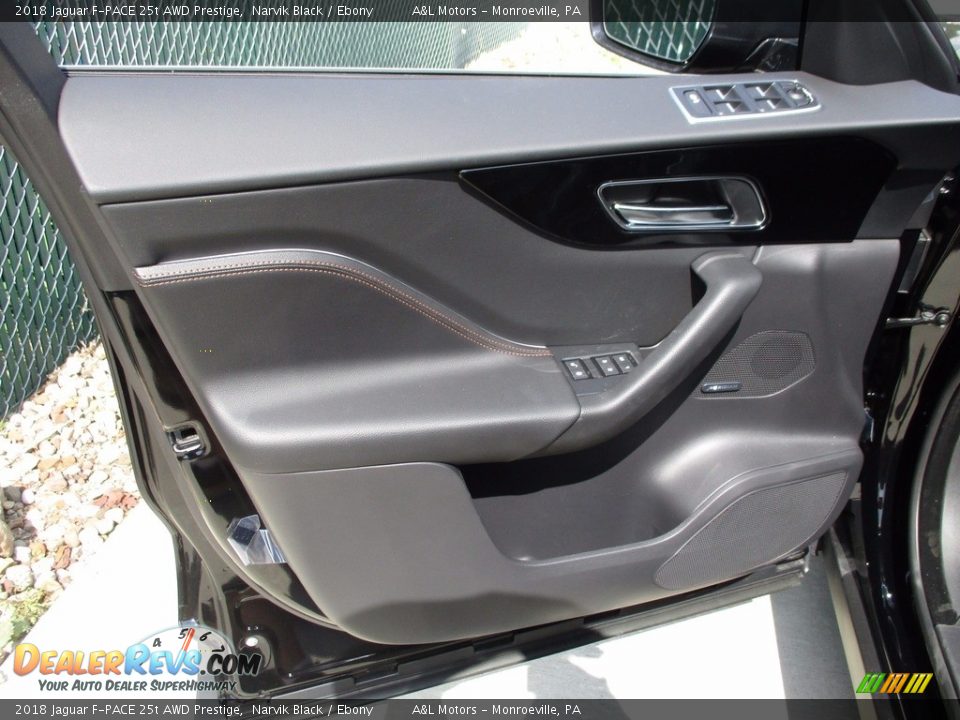 2018 Jaguar F-PACE 25t AWD Prestige Narvik Black / Ebony Photo #9