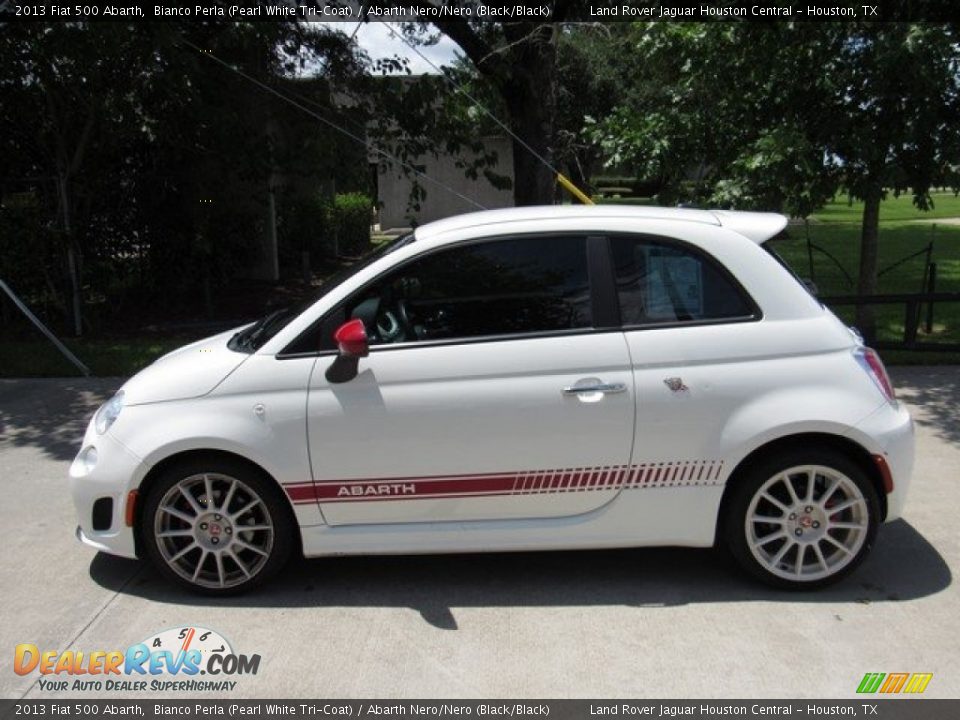 2013 Fiat 500 Abarth Bianco Perla (Pearl White Tri-Coat) / Abarth Nero/Nero (Black/Black) Photo #11
