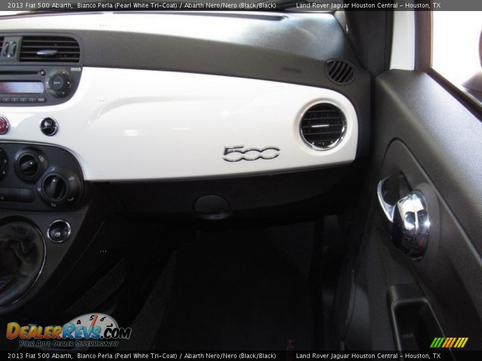 2013 Fiat 500 Abarth Bianco Perla (Pearl White Tri-Coat) / Abarth Nero/Nero (Black/Black) Photo #15