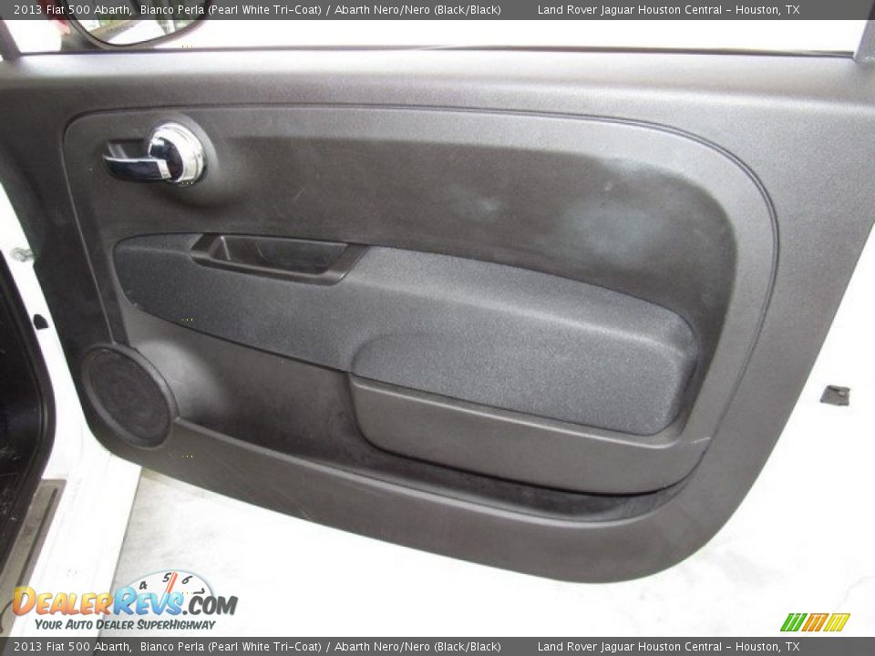 2013 Fiat 500 Abarth Bianco Perla (Pearl White Tri-Coat) / Abarth Nero/Nero (Black/Black) Photo #17