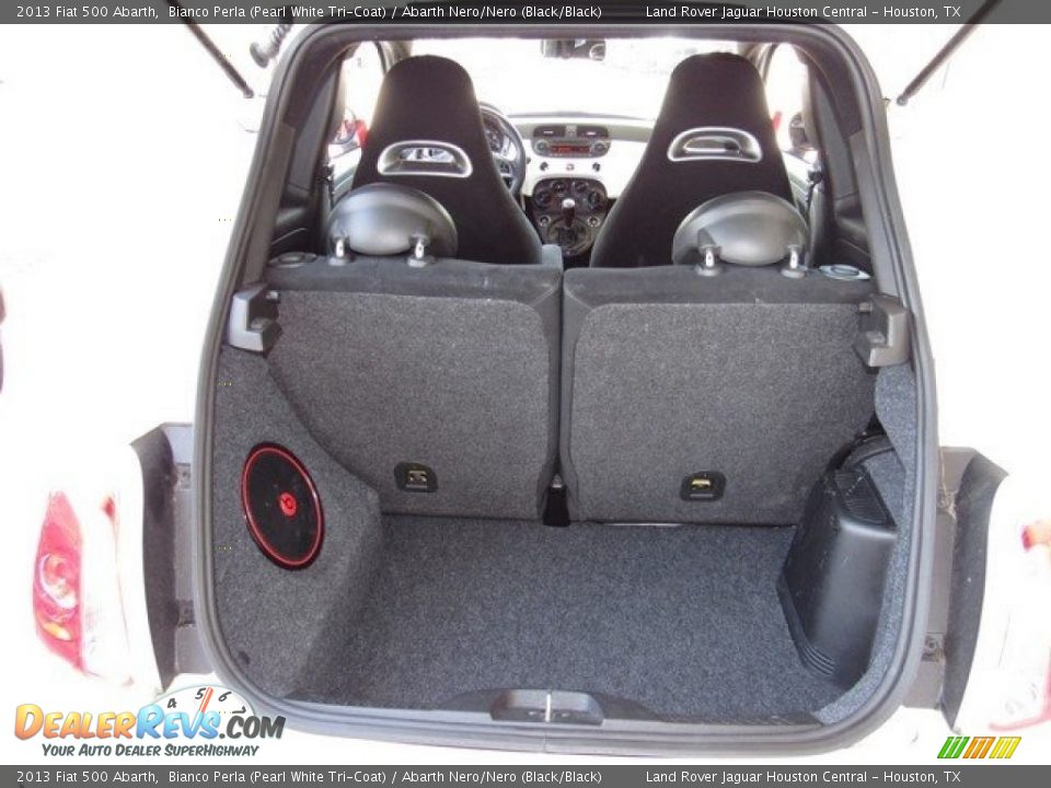 2013 Fiat 500 Abarth Bianco Perla (Pearl White Tri-Coat) / Abarth Nero/Nero (Black/Black) Photo #18