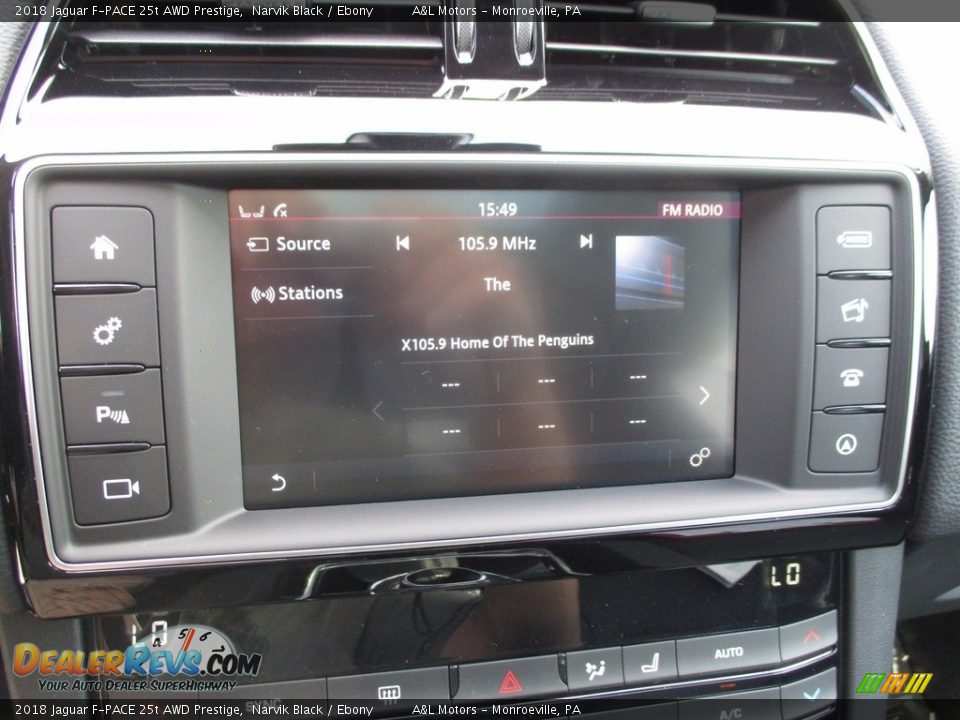 2018 Jaguar F-PACE 25t AWD Prestige Narvik Black / Ebony Photo #15