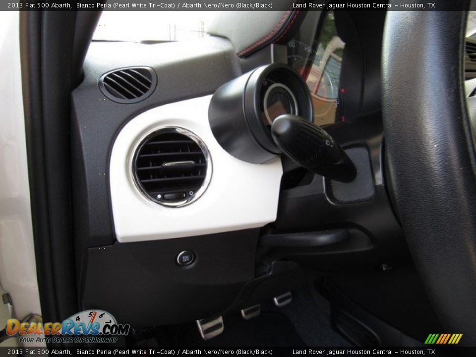 2013 Fiat 500 Abarth Bianco Perla (Pearl White Tri-Coat) / Abarth Nero/Nero (Black/Black) Photo #22