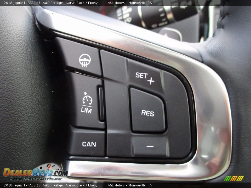 2018 Jaguar F-PACE 25t AWD Prestige Narvik Black / Ebony Photo #17