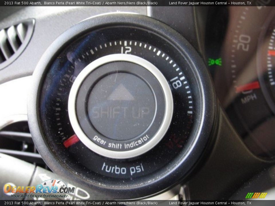 2013 Fiat 500 Abarth Bianco Perla (Pearl White Tri-Coat) / Abarth Nero/Nero (Black/Black) Photo #25