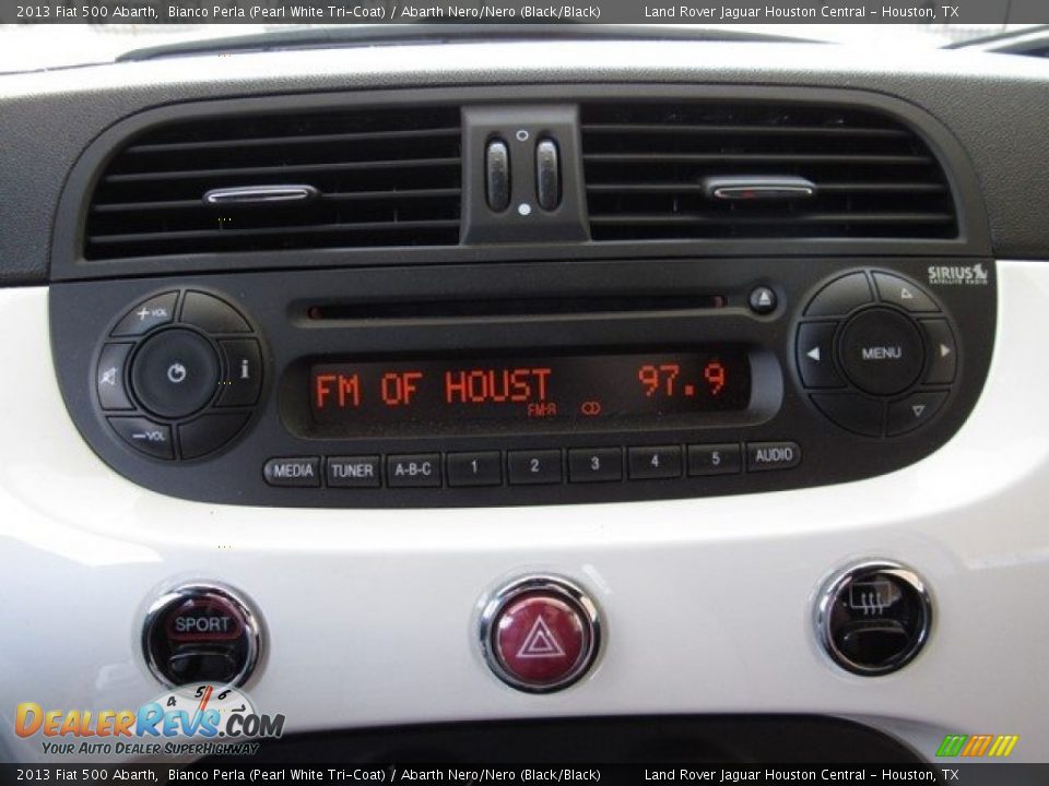 2013 Fiat 500 Abarth Bianco Perla (Pearl White Tri-Coat) / Abarth Nero/Nero (Black/Black) Photo #27