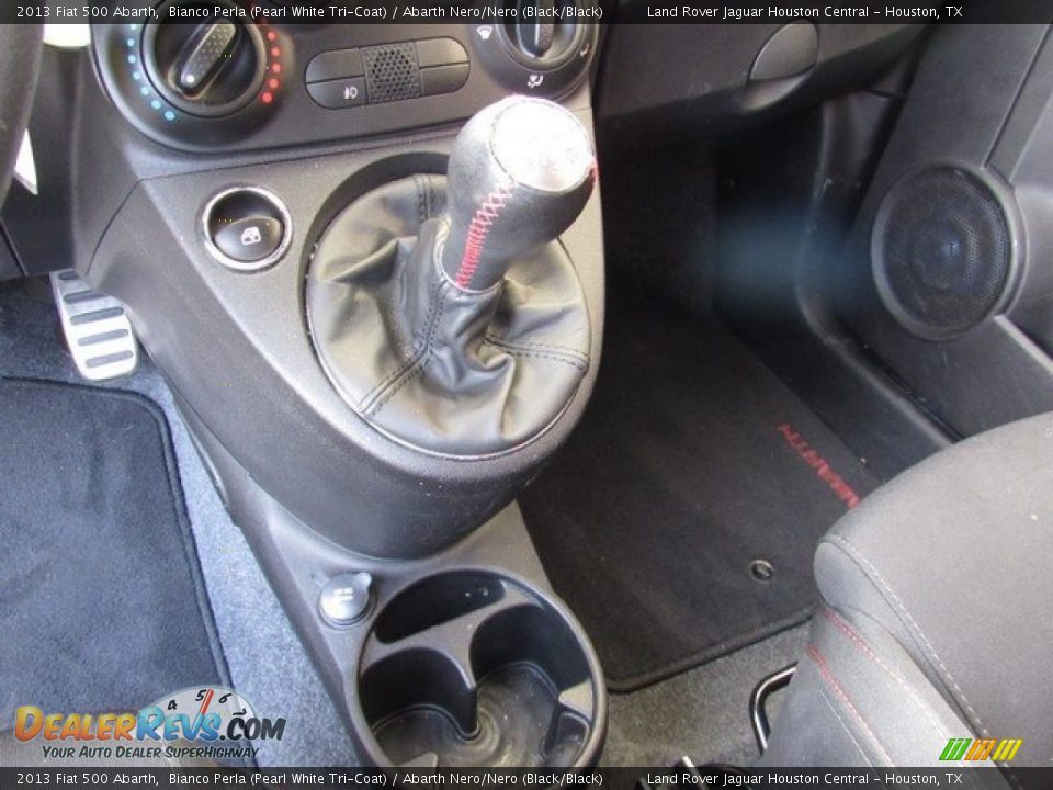 2013 Fiat 500 Abarth Bianco Perla (Pearl White Tri-Coat) / Abarth Nero/Nero (Black/Black) Photo #29