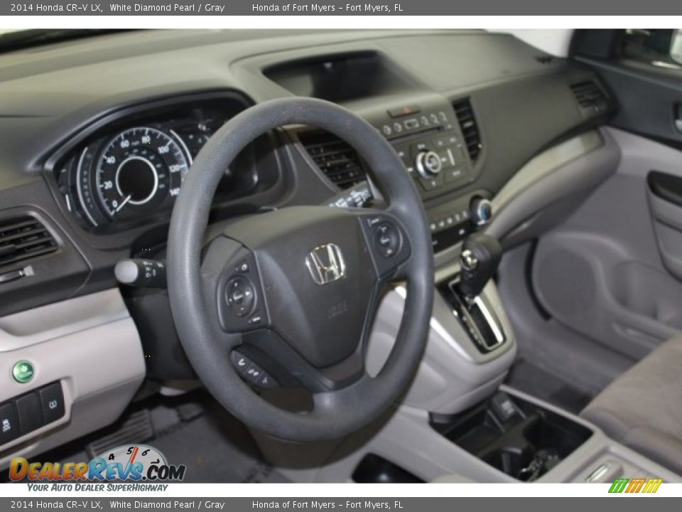 2014 Honda CR-V LX White Diamond Pearl / Gray Photo #12