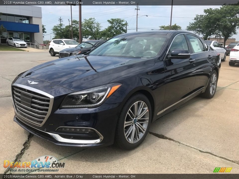 2018 Hyundai Genesis G80 AWD Adriatic Blue / Gray Photo #1