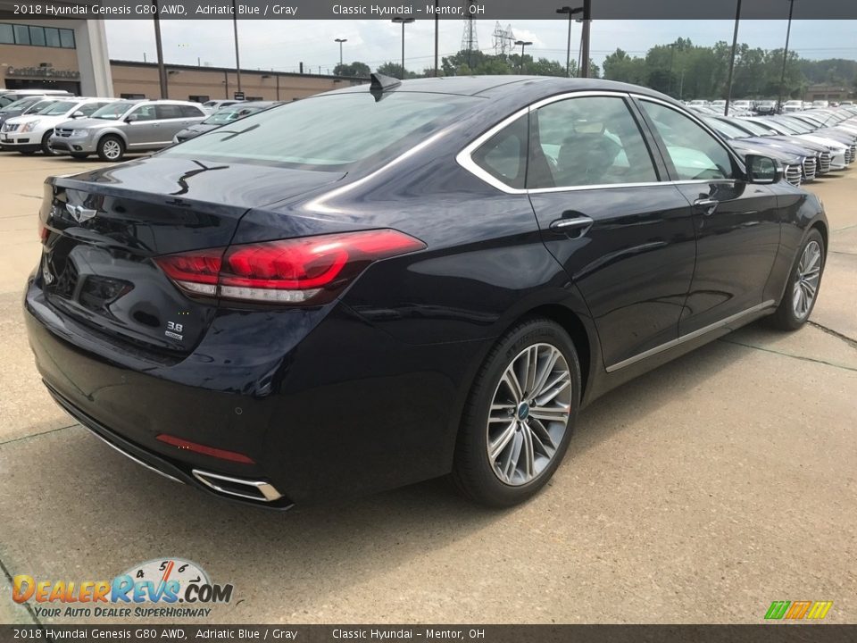 2018 Hyundai Genesis G80 AWD Adriatic Blue / Gray Photo #2